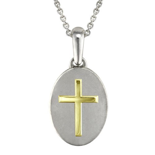 Traditional Gold Cross Cremation Pendant